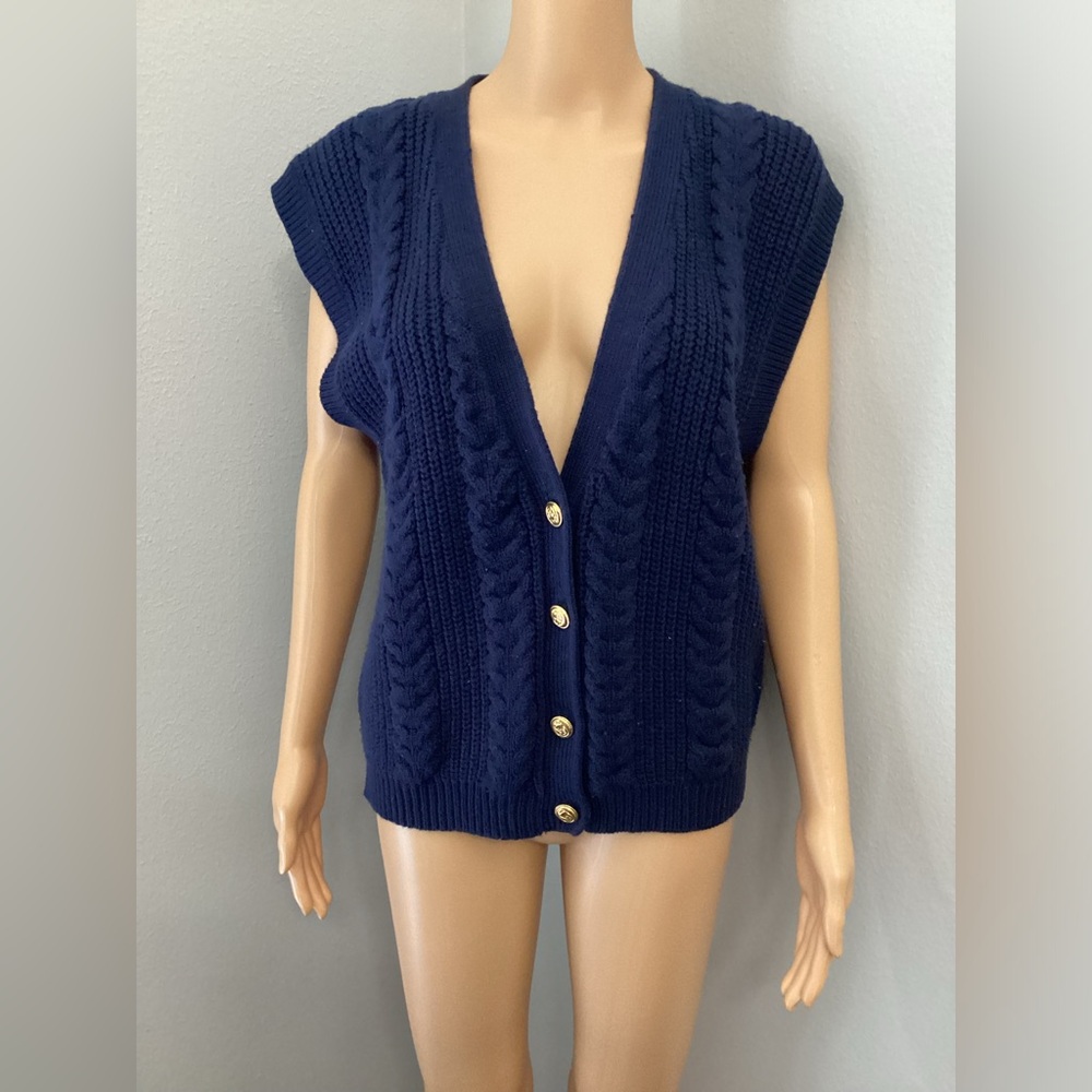Vintage navy blue sweater vest